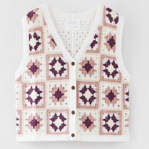 Zara Girls Open Knit Vest